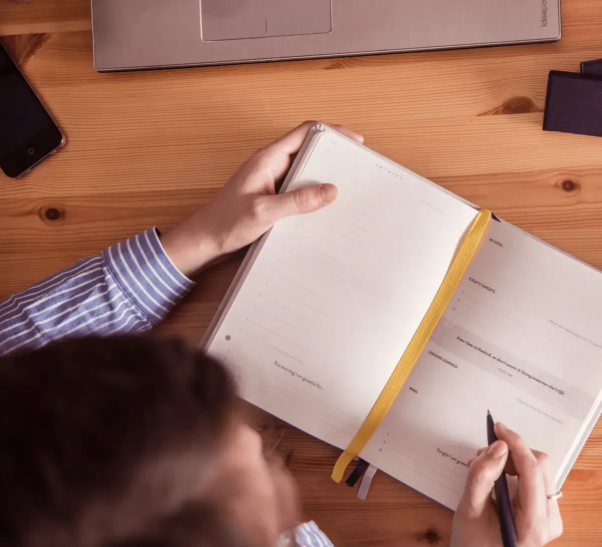 Weekly planning worksheet for preparing an insanely productive week