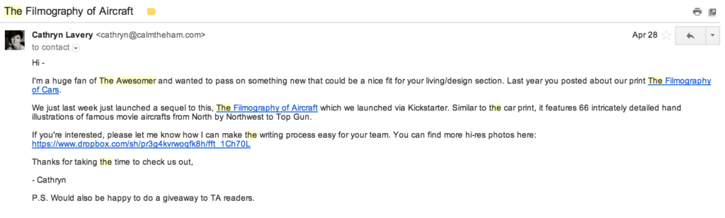 Aircraft-email