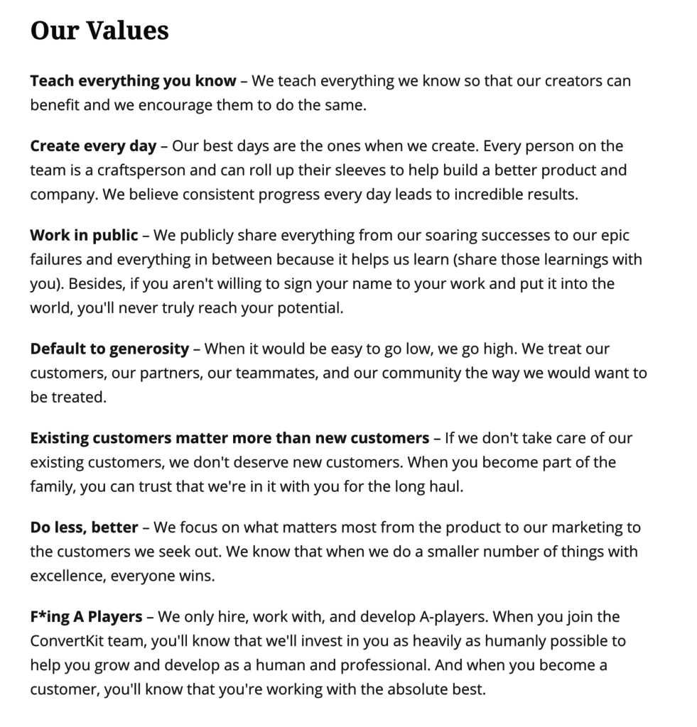 BestSelf Core Values