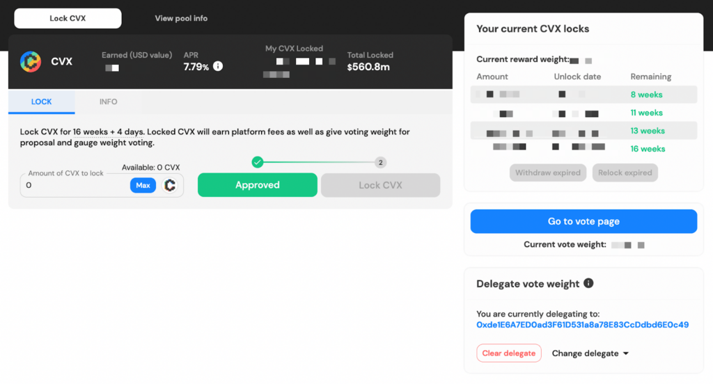 convex finance dashboard