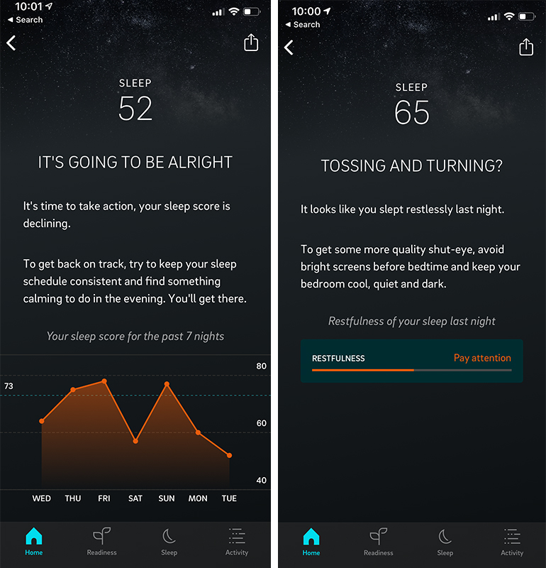 Oura ring bad nights data